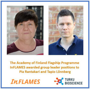 The Academy of Finland Flagship Programme InFLAMES awarded group leader positions to Pia Rantakari and Tapio Lönnberg