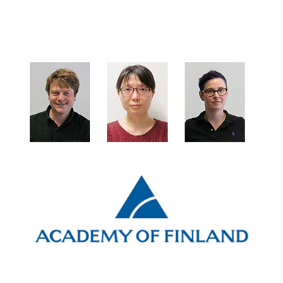 The Academy of Finland awarded Academy Research Fellow position to Alex Dickens and Academy postdoctoral researcher positions to Lili Li and Lea Mikkola