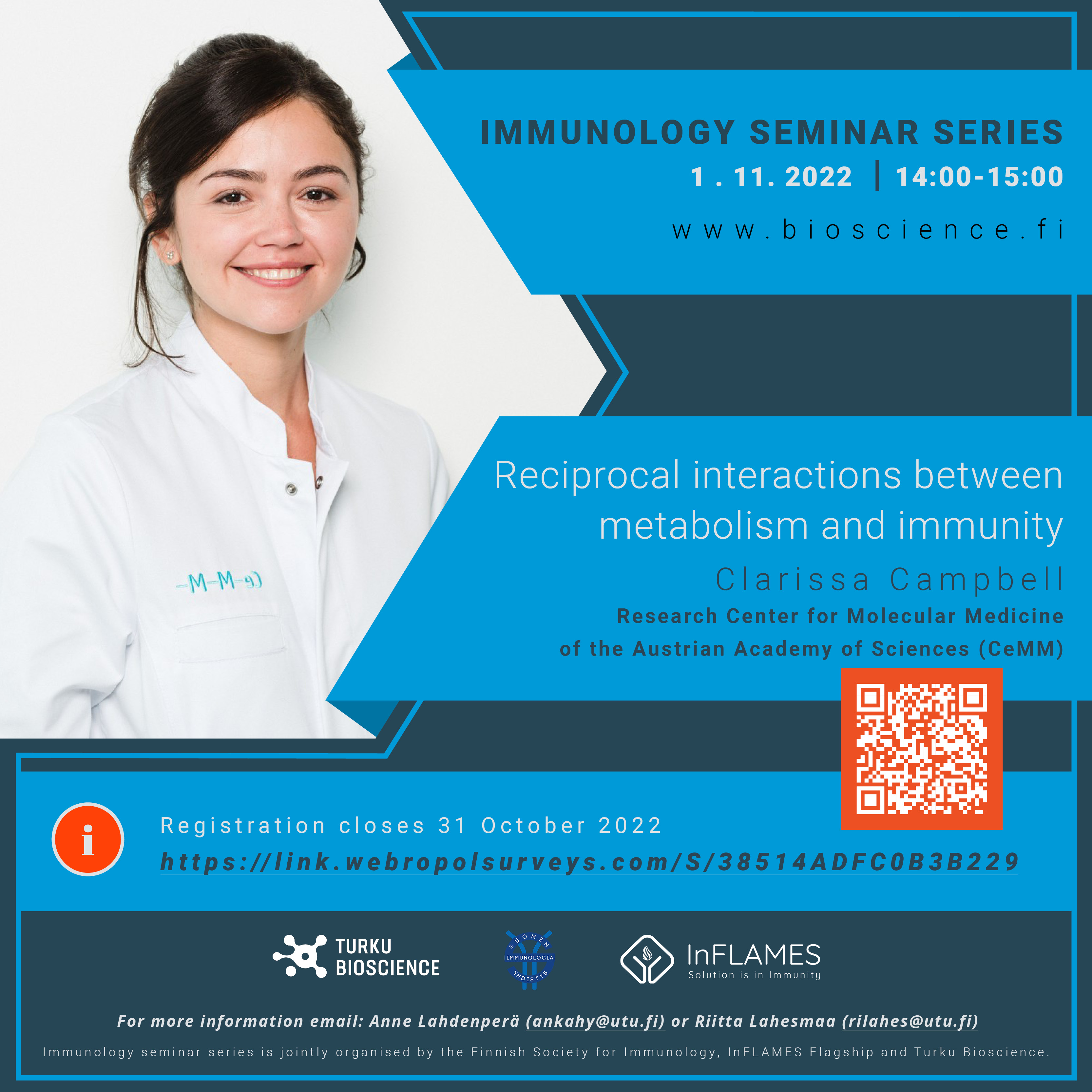 Immunology Seminar Series, Clarissa Campbell