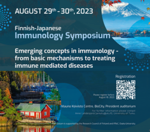 The Finnish-Japanese Immunology Symposium “Emerging concepts in immunology – From basic mechanisms to treating immune mediated diseases”!